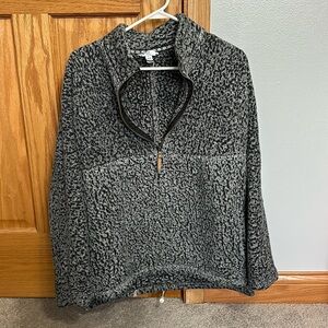 Time and Tru large quarter zip grey sweatshirt